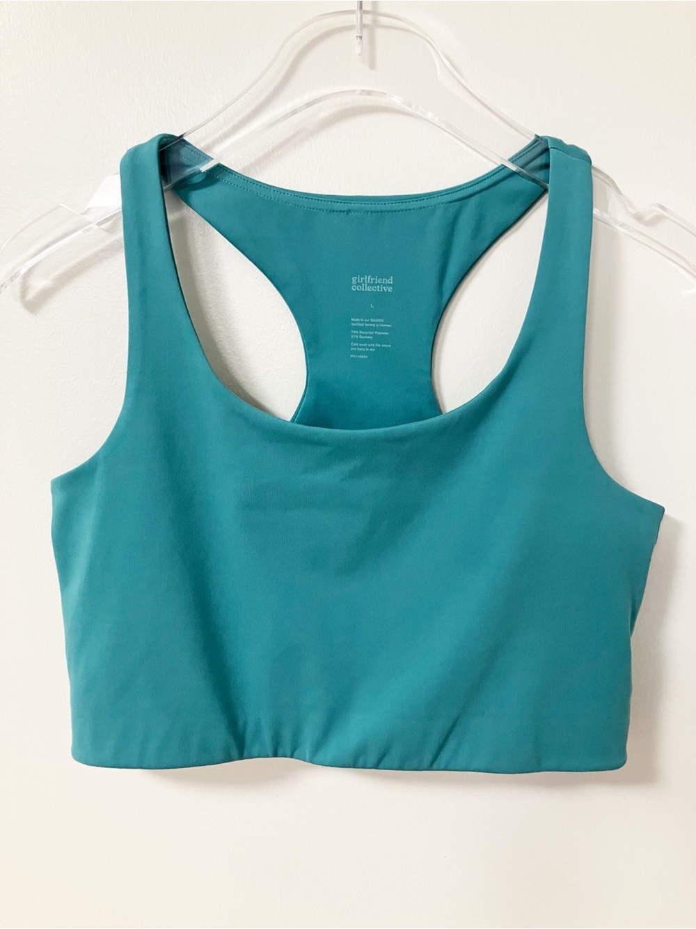 Girlfriend Collective | Blue Paloma Bra L Athletic Gym Sporty Workout Yoga